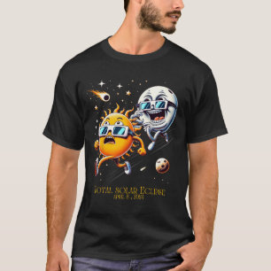 Gesamt Solar Eclipse 8-4-2024 Sun Flees Moon Eclip T-Shirt