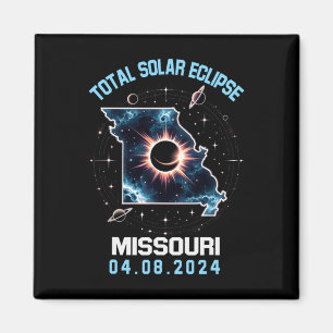 Gesamt Solar Eclipse 8. April 2024 Missouri Totali Magnet