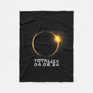 Gesamt Solar Eclipse 8. April 2024 Totalität Fleecedecke