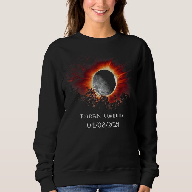 Gesamt Solar Eclipse America Torreén, Coahuila Sweatshirt (Vorderseite)