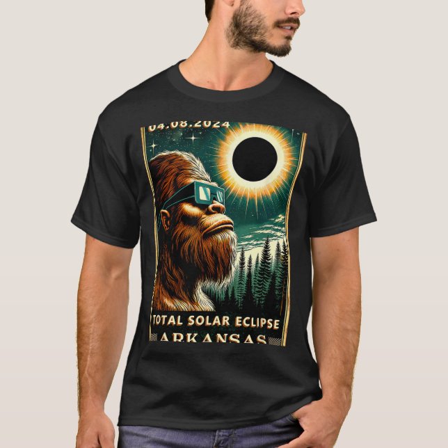Gesamt Solar Eclipse Arkansas - Bigfoot Eclipse Gl T-Shirt (Vorderseite)