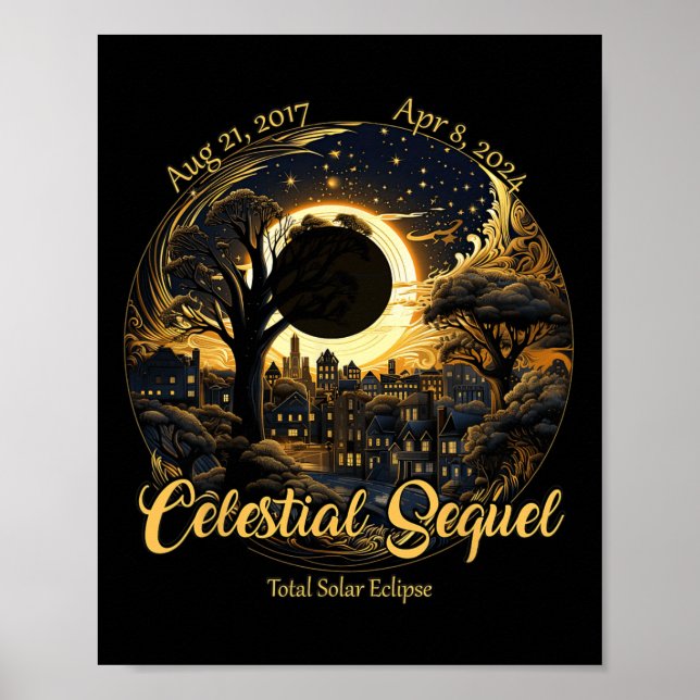 Gesamt Solar Eclipse Celestial Sequel 2017 Totalit Poster (Vorne)