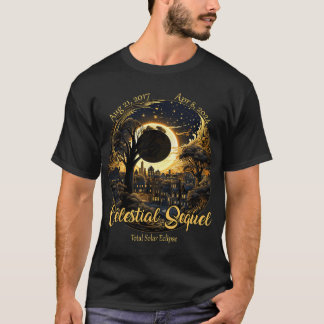 Gesamt Solar Eclipse Celestial Sequel 2017 Totalit T-Shirt