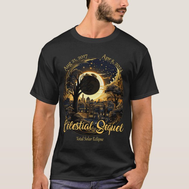 Gesamt Solar Eclipse Celestial Sequel 2017 Totalit T-Shirt (Vorderseite)