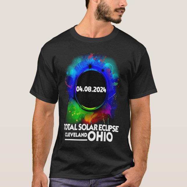 Gesamt Solar Eclipse Cleveland OHIO 8. April 2024  T-Shirt (Vorderseite)