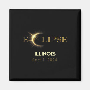 Gesamt Solar Eclipse Illinois Totality 8. April 20 Magnet