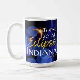 Gesamt Solar Eclipse Indiana 8. April 2024 Kaffeetasse