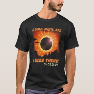 Gesamt Solar Eclipse Mountain Wandern Luna Pier MI T-Shirt