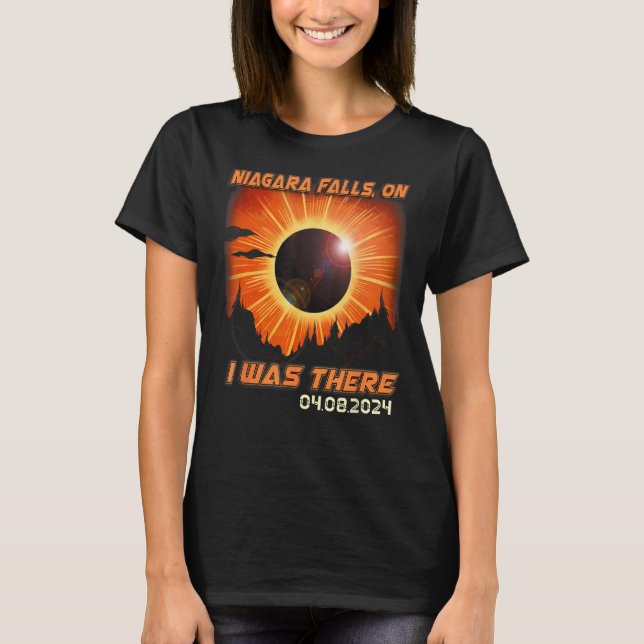 Gesamt Solar Eclipse Mountain Wandern Niagara Fall T-Shirt (Vorderseite)