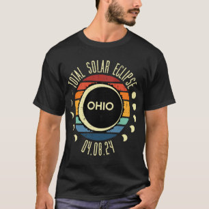 Gesamt Solar Eclipse Ohio Sunset Retro 04.08.24 Mä T-Shirt