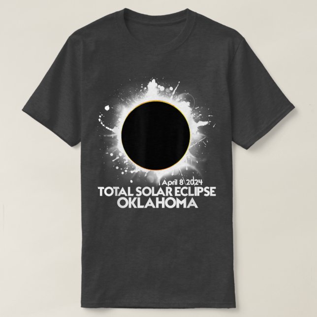 Gesamt Solar Eclipse Oklahoma 2024 Totalität Ameri T-Shirt (Design vorne)