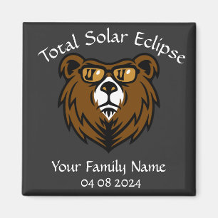 Gesamt-Solar-Eclipse personalisieren Magnet