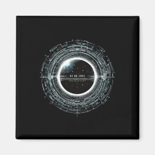 Gesamt Solar Eclipse S. April 2024 Totality S. USA Magnet