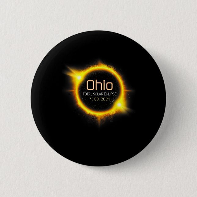 Gesamt Solar Eclipse Spring America April 04.08.24 Button (Vorderseite)