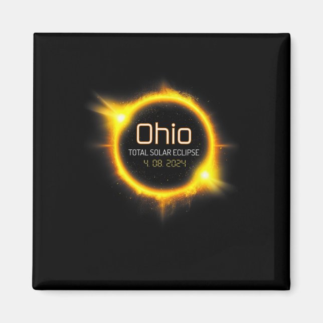 Gesamt Solar Eclipse Spring America April 04.08.24 Magnet (Vorne)