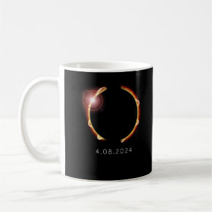 Gesamt Solar Eclipse Sun 8. April 2024 Kaffeetasse