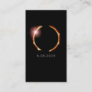 Gesamt Solar Eclipse Sun 8. April 2024 Visitenkarte