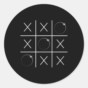 Gesamt Solar Eclipse Tic Tac Toe 04 08 2024 Boys G Runder Aufkleber