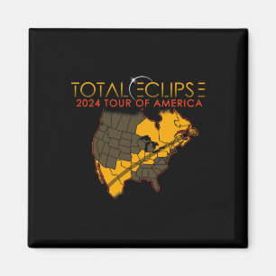 Gesamt Solar Eclipse Tour 2024 Amerika 04.08.24 Magnet