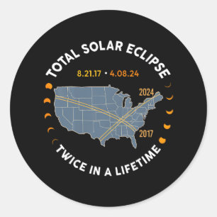 Gesamt-Solaranlage 2024 zweimal im Jahr 2017 Runder Aufkleber