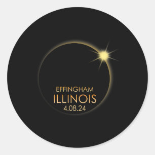 Gesamt-Solaranlage in Effingham Illinois 2024 insg Runder Aufkleber