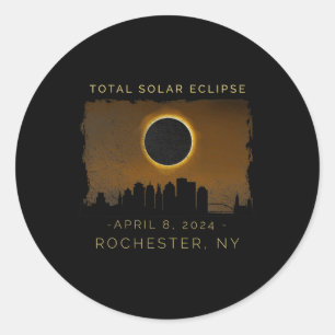Gesamt-Solaranlage in Rochester New York Vintag Runder Aufkleber