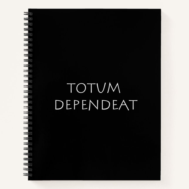Gesamtabhängigkeit Notizbuch (Vorderseite)