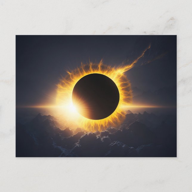 Gesamte Eclipse der benutzerdefinierten Sun-POSTCA Postkarte (Vorderseite)