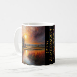 Gesamte Eclipse des Sun GPS-Bauernverbandsnamens Kaffeetasse