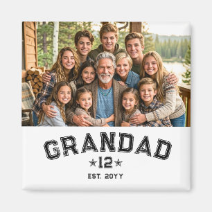 Gesamte Enkel Foto Varsity Opa Jahr Erbe Magnet