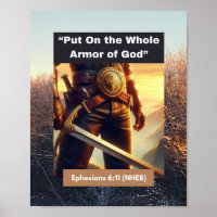 Gesamte Rüstung Gottes - Plakatpapier