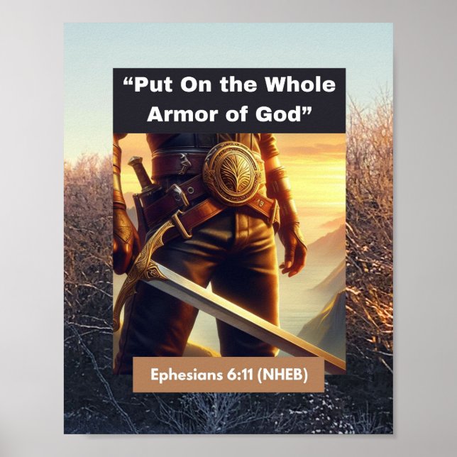 Gesamte Rüstung Gottes - Plakatpapier Poster (Vorne)