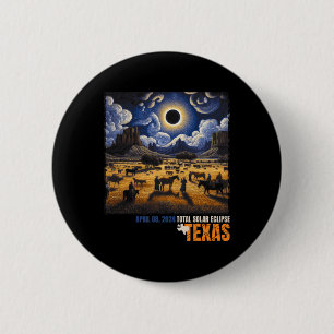 Gesamte Solar Eclipse Retro 8. April 2024 Astronom Button