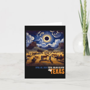 Gesamte Solar Eclipse Texas Farm Totality 8. April Karte
