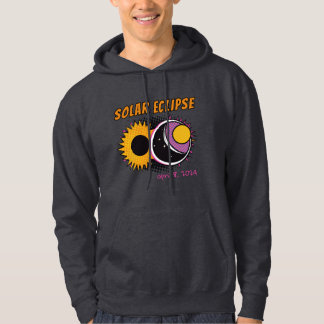Gesamte Sonnenfinsternis 2024 Pop Art Design Hoodie