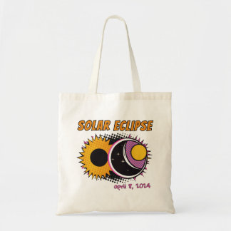 Gesamte Sonnenfinsternis 2024 Pop Art Design Tragetasche