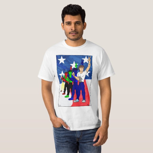Gesamter amerikanischer T - Shirt (Vorne ganz)