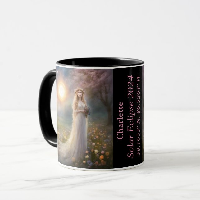 Gesamter Eclipse des Sun GPS Spring Goddess-Namens Tasse (Vorderseite Links)