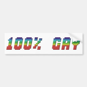 Gesamter Gay Pride Rainbow Typografie LGBTQ Autoaufkleber