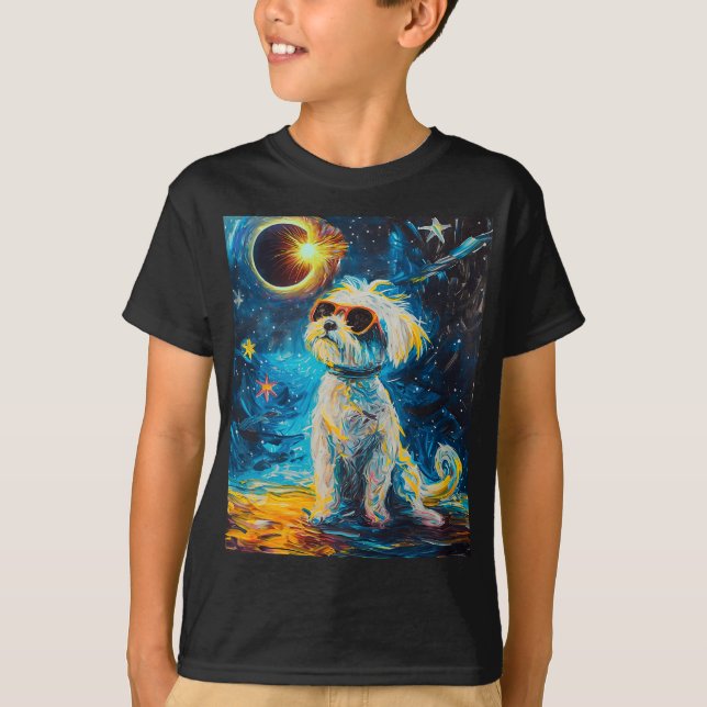 Gesamter maltesischer Hund T-Shirt (Vorderseite)