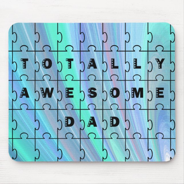 Gesamter Phantastischer Vater Puzzle Blue Mousepad (Vorne)