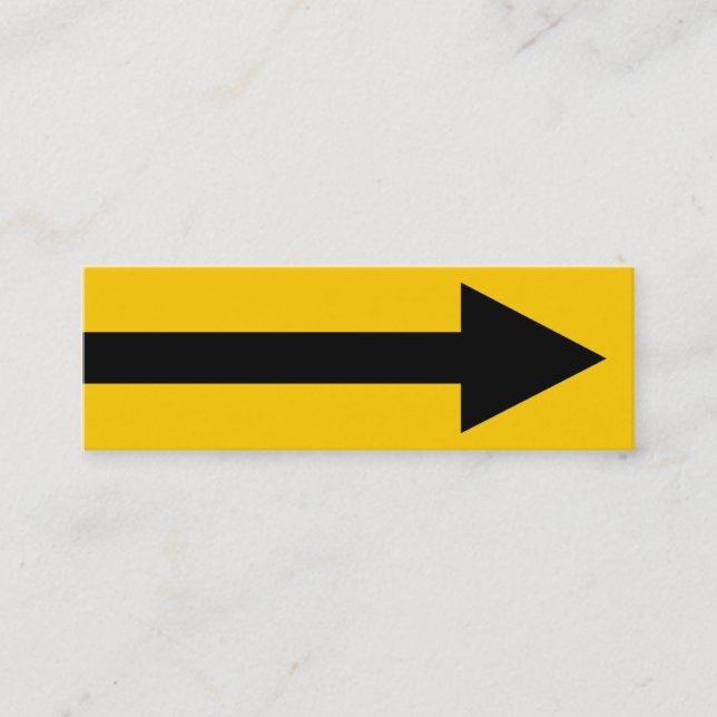 Gesamter Punkt II - Schwarz und Gelb Mini Visitenkarte (Vorderseite)