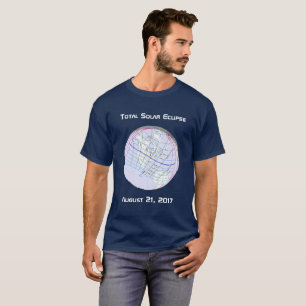 Gesamter Solar-Eclipse 2017 Globaler Pfad T-Shirt