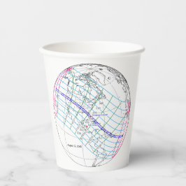 Gesamter Solar-Eclipse 2045 Globaler Pfad Pappbecher