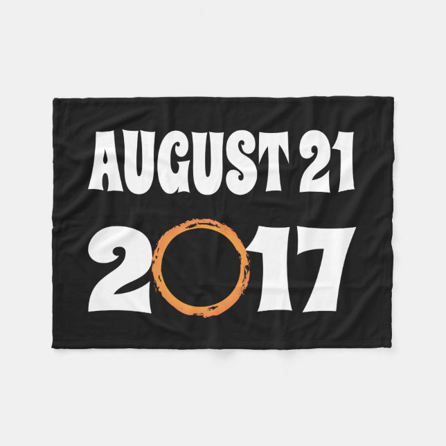 Gesamter Solar-Eclipse-August 21 2017 Fleecedecke (Vorderseite (Horizontal))