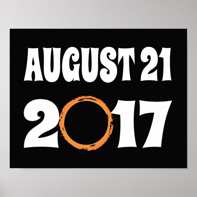 Gesamter Solar-Eclipse-August 21 2017 Poster (Vorne)