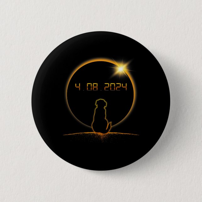 Gesamter Solar-Eclipse-Hund Button (Vorderseite)