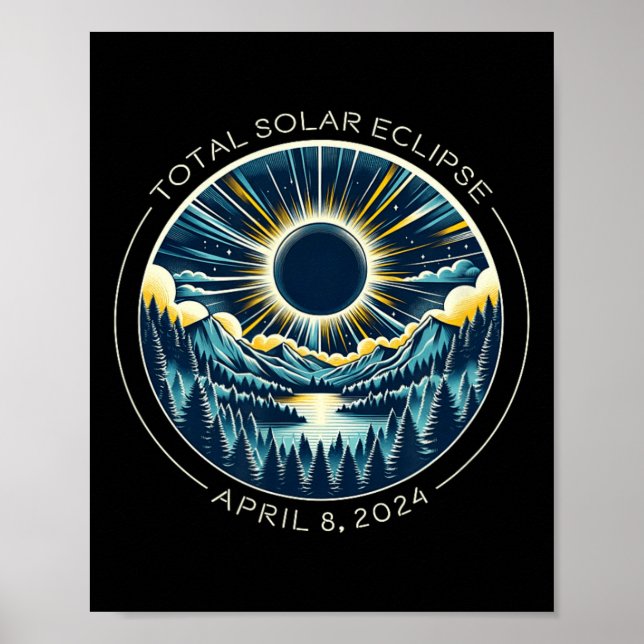 Gesamter Solar-Eclipse Künstlerischer Alltagsrhyth Poster (Vorne)