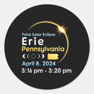 Gesamter Solarkollektor in Erie Pennsylvania am Ap Runder Aufkleber