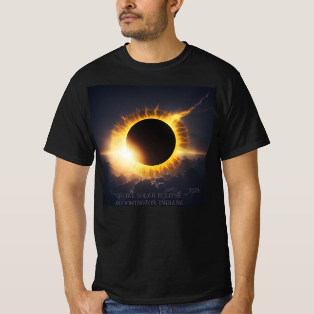 Gesamter Solarstrom Hinzufügen von Text und Datum  T-Shirt (Vorderseite)